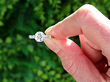 Diamond Engagement Ring with Baguette Side Stones outside