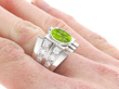 Chunky Peridot Ring in Platinum