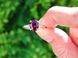 Oval Ruby Ring with Baguette Side Stones Outside