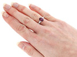 Oval Ruby Ring with Baguette Side Stones Wearing