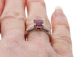 Wearing Oval Ruby Ring with Baguette Side Stones