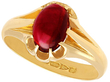 Antique Garnet Ring in Yellow Gold UK