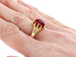 Antique Garnet Ring in Yellow Gold Waring 