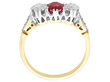 Ruby and Diamond Ring 18ct Yellow Gold