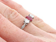 Ruby and Diamond Three Stone Ring