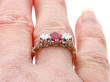 Ruby and Diamond Three Stone Ring