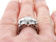 Chunky Art Deco Diamond Ring Wearing 