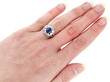 1950s Sapphire and Diamond Ring Wearing 
