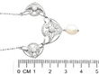 Natural Pearl and Diamond Pendant Platinum Size