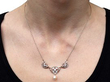 Natural Pearl and Diamond Pendant Platinum Wearing 