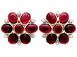 Antique Garnet Clip On Earrings