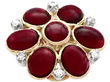 Antique Garnet Clip On Earrings Rose Gold