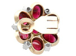 Antique Garnet Clip On Earrings Reverse 