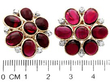 Antique Garnet Clip On Earrings Size