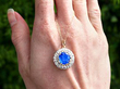 Yellow Gold Sapphire and Diamond Pendant Outside