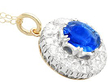Antique Yellow Gold Sapphire and Diamond Pendant