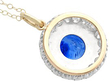 Yellow Gold Sapphire and Diamond Pendant Reverse 