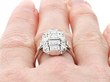 Vertical 5 Stone Diamond Ring for Sale Wearing 