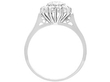 1960s Diamond Cluster Ring White Gold for Sale