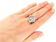 Intertwined Diamond Ring for Sale Wearing 