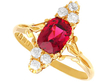 Ladies Gold Garnet Ring for Sale UK