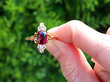 Ladies Gold Garnet Ring for Sale UK Outside