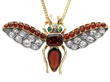 Antique Garnet Insect Brooch