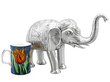 Vintage Indian Silver Elephant
