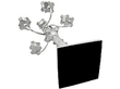 Silver 6 Light Candelabra
