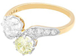 Yellow Diamond Twist Ring