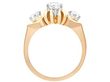 Unisex Antique Rose Gold Solitaire