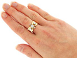 Unisex Antique Rose Gold Solitaire