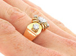 Unisex Antique Rose Gold Solitaire