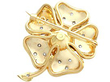 Edwardian Enamel Brooch with Diamonds Reverse 