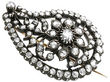 French 1890s Diamond Brooch in Yellow Gold