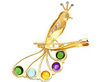 Gemstone Spray Brooch in Yellow Gold