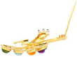 Gemstone Spray Brooch in Yellow Gold Pin