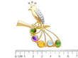 Gemstone Spray Brooch in Yellow Gold Size