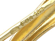 Gemstone Spray Brooch in Yellow Gold Hallmarks 