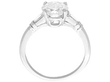 1.55 ct Diamond Solitaire with Baguettes Engagement Ring