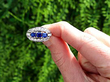 18ct White Gold Blue Sapphire and Diamond Ring