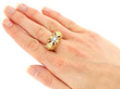 Yellow Gold Art Deco Ring Wearing 