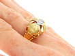 Wearing Yellow Gold Art Deco Ring