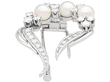 Vintage Pearl and Diamond Brooch