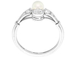 Single Pearl and Diamond Ring for Sale UK