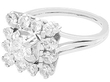 Square Diamond Cluster Ring in White Gold for Sale