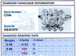 Diamond ring grading card