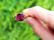 18ct Gold and Garnet Ring for Sale