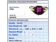 Garnet ring grading card