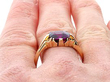 Wearing Garnet Ring in Yellow Gold